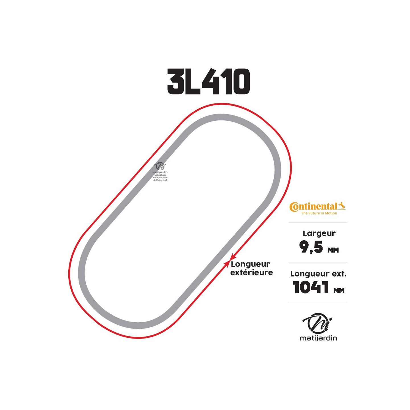 Matijardin - Courroie Tondeuse 5L460 Compatible Avec Continental Kevlar
