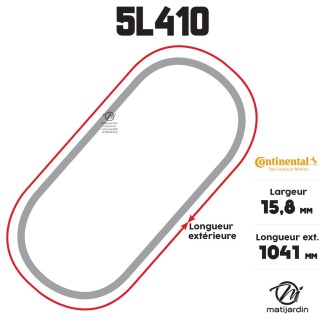 Courroie tondeuse 5L410 Continental Kevlar - 15,8 x 9,5 x 1041  mm