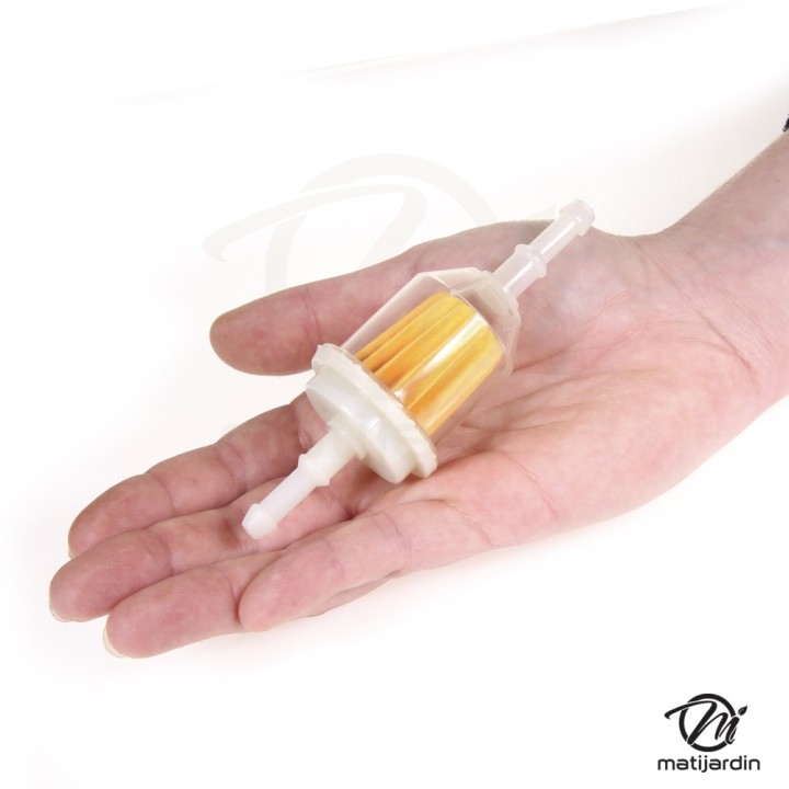 Filtre à essence avec une double sorties ( Ø 6,5 et 8 mm) de grand modèle. Par 2