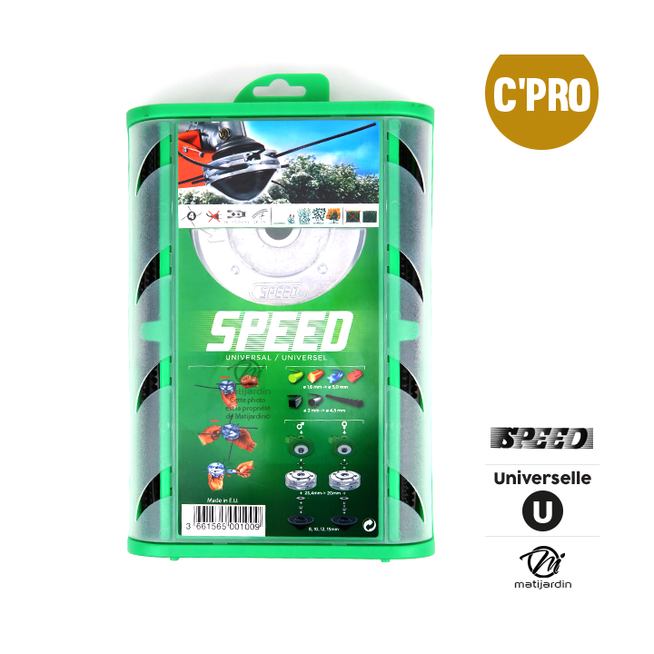 Tête débroussailleuse 4 fils. Alu. Universelle. Speed