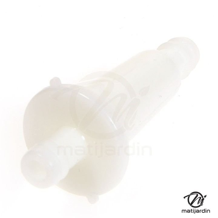Filtre essence plastique blanc double sortie
