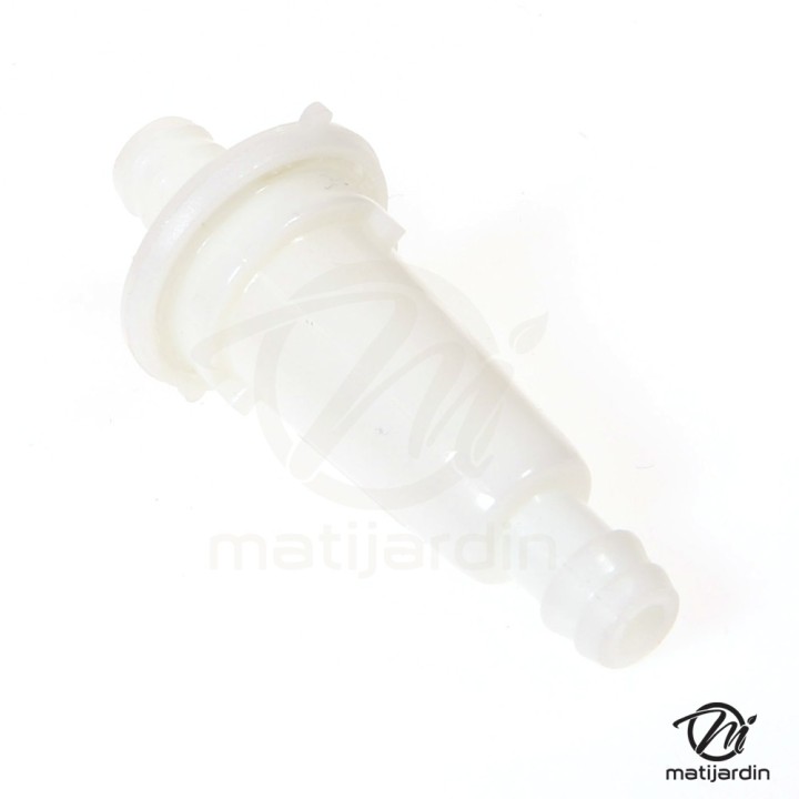 Filtre essence plastique blanc double sortie