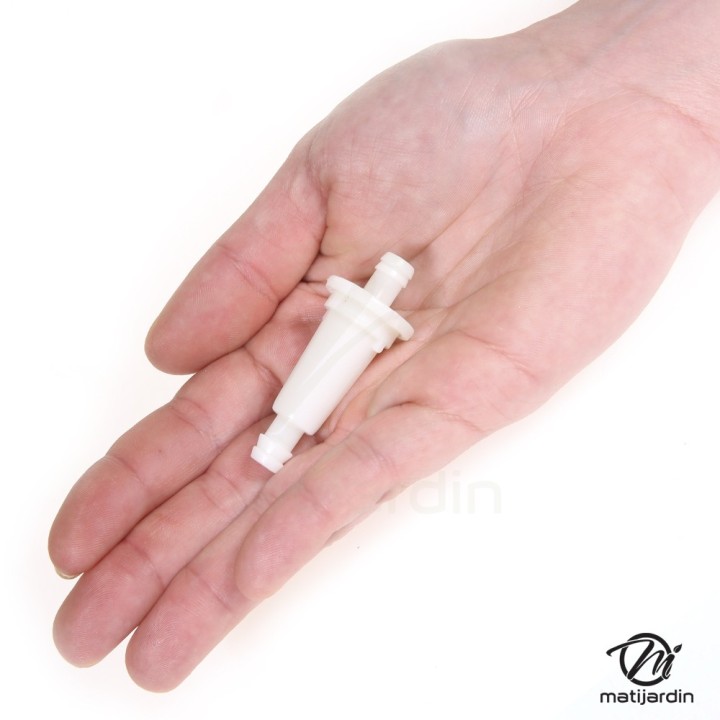 Filtre essence plastique blanc double sortie