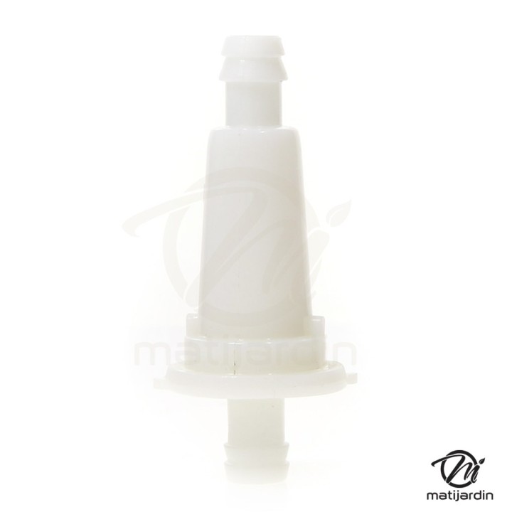 Filtre essence plastique blanc double sortie