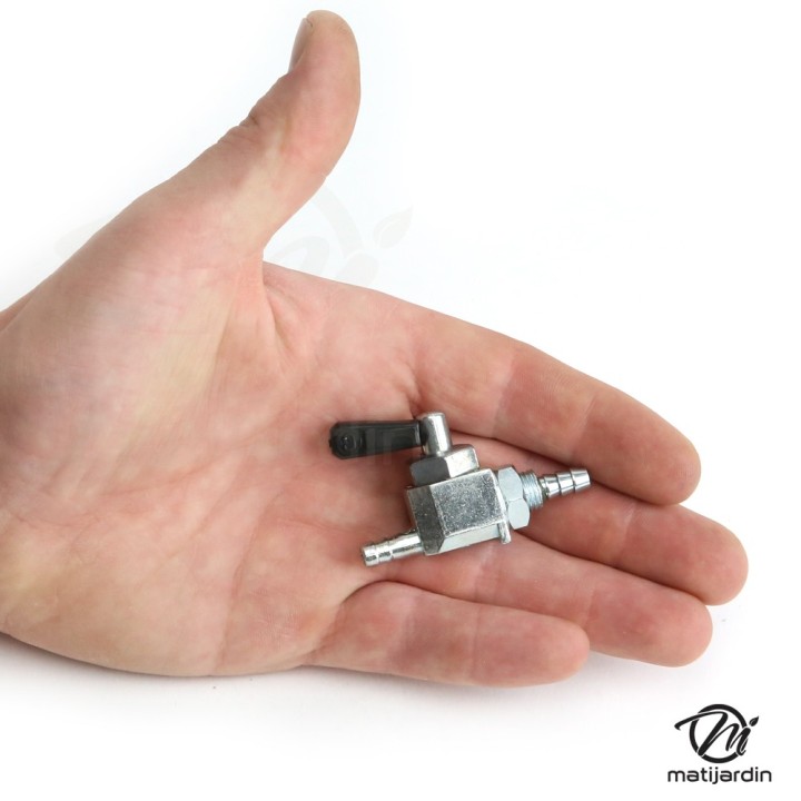 Robinet d'essence universel. Double sortie. Métallique