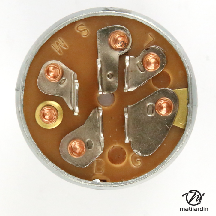 Contacteur à clé pour allumage type magnéto 5 bornes