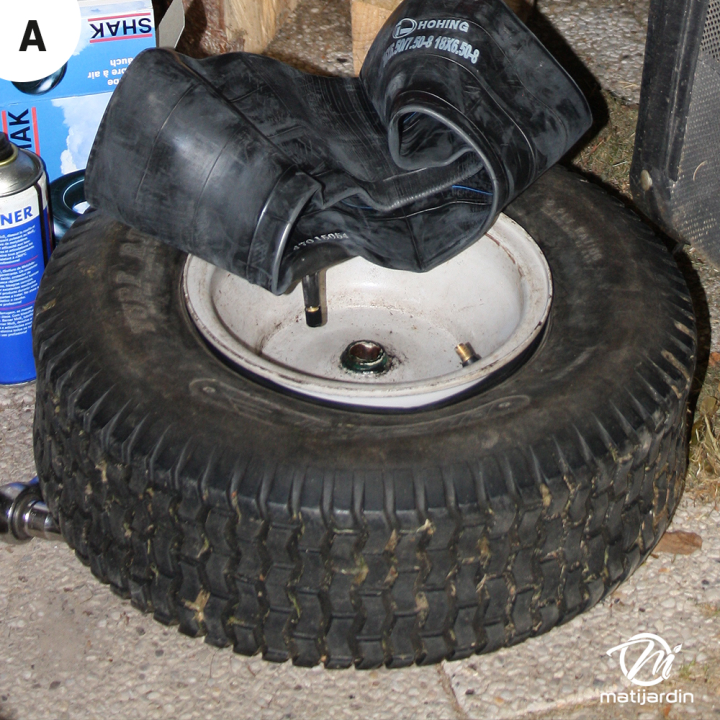 Chambre à air spéciale motoculture. 18 x 650 x 8. Valve droite