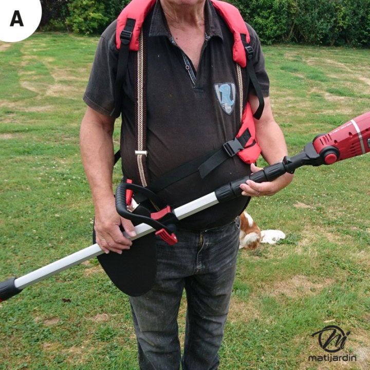 Harnais universel pour débroussailleuse. Confort professionnel