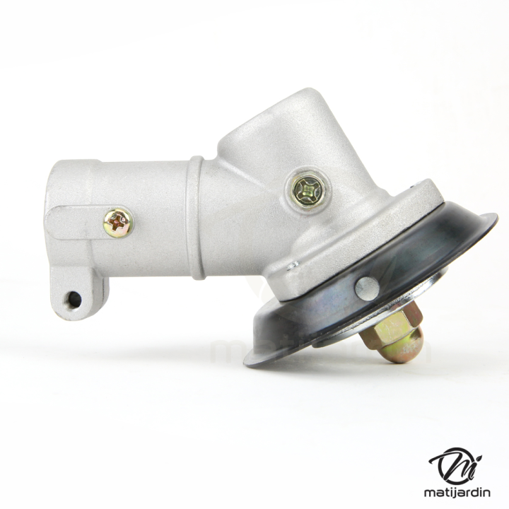 Renvoi d'angle pour débroussailleuse. Tube Ø 28 mm. 10 cannelures.