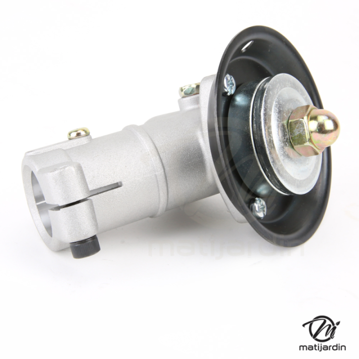 Renvoi d'angle pour débroussailleuse. Tube Ø 28 mm. 10 cannelures.