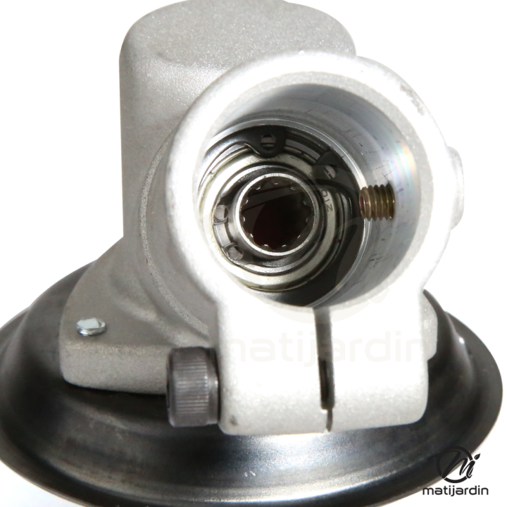 Renvoi d'angle pour débroussailleuse. Tube Ø 28 mm. 11 cannelures