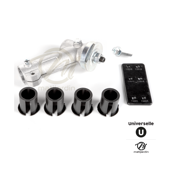 Renvoi d'angle universel pour débroussailleuse + Adaptateur Stihl oval