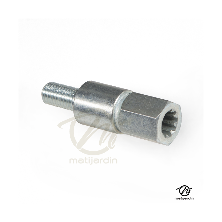 Renvoi d'angle universel pour débroussailleuse + Adaptateur 9 cannelures