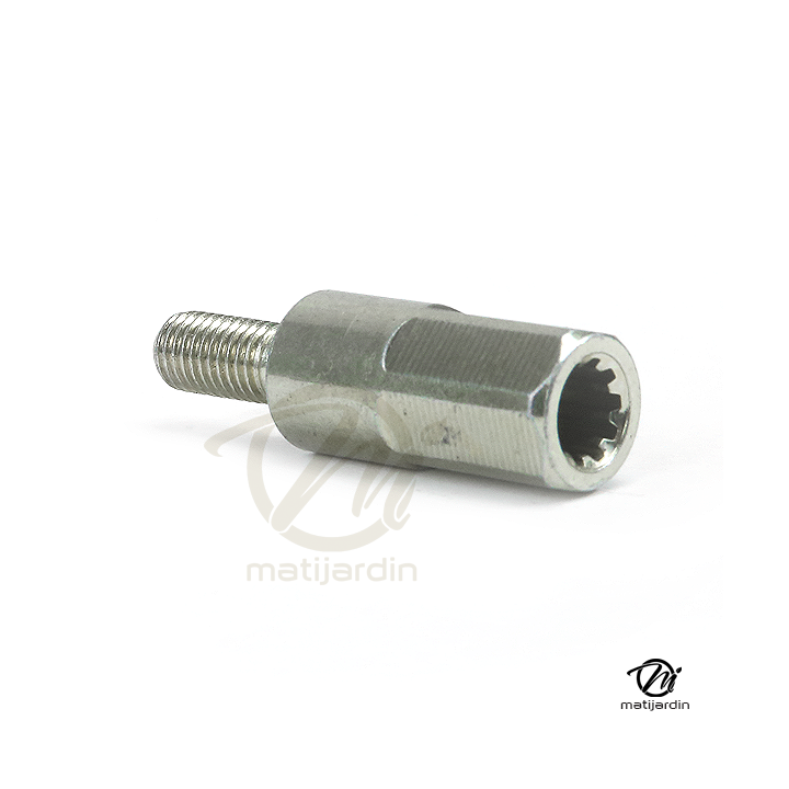 Renvoi d'angle universel pour débroussailleuse + Adaptateur 10 cannelures