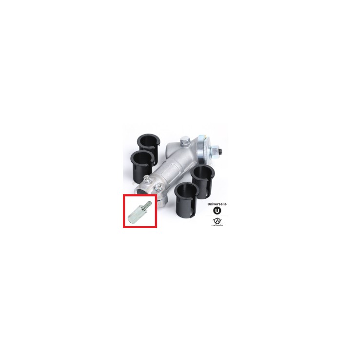 Renvoi d'angle universel pour débroussailleuse + Adaptateur carré 5,4 mm