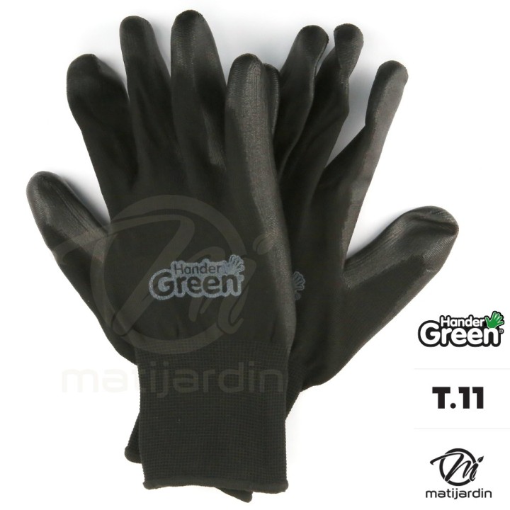 Gants polyester. Taille 11. Noir. HanderGreen®