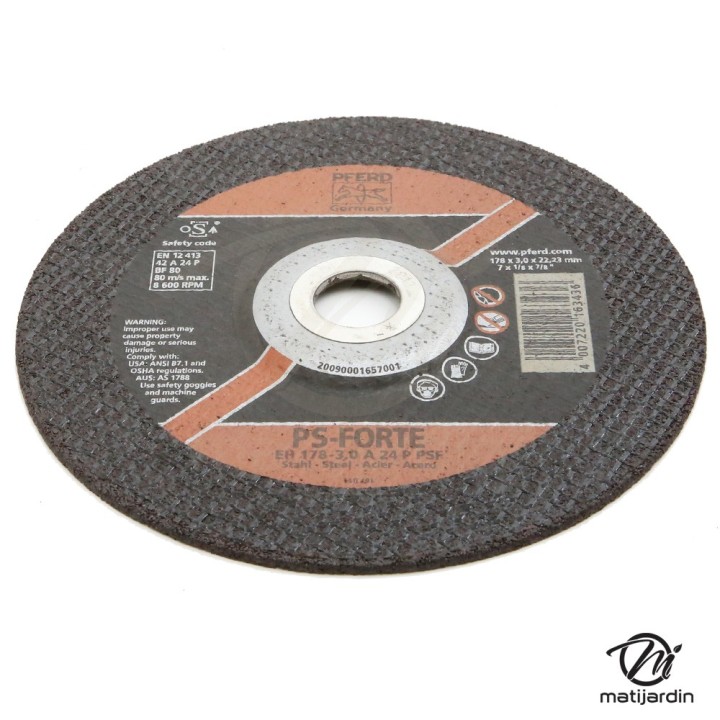 Disques à découper des métaux x25. Ø 178 mm. Alésage 22,2 mm. Epaisseur 2 mm