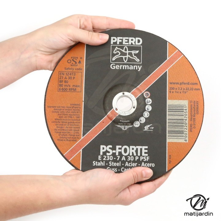 Disques à ébarber des matériaux x10. Ø 230 mm. Alésage 22,2 mm. Epaisseur 6 mm