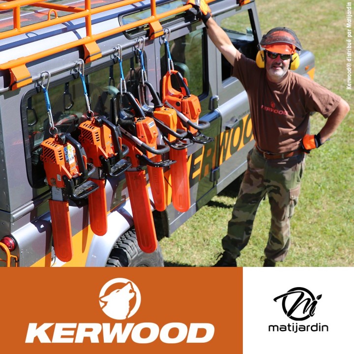 Kit tronçonneuse 1 guide + 2 chaînes Kerwood. 45 cm. 0,325”  1,5 mm. 18C3KLWA. 72 maillons