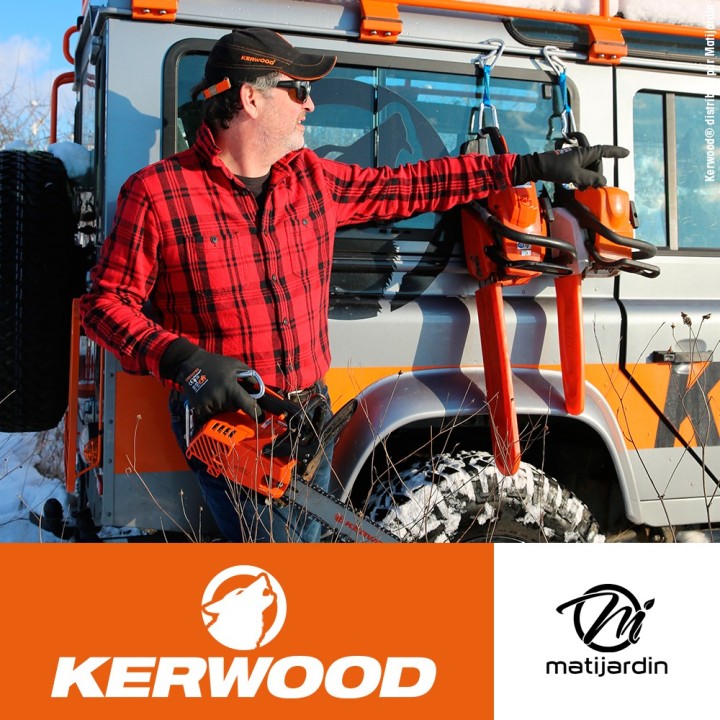 Kit tronçonneuse 1 guide + 2 chaînes Kerwood. 30 cm. 3/8LP”.  1,3 mm. 12B2KCWD. 44 maillons