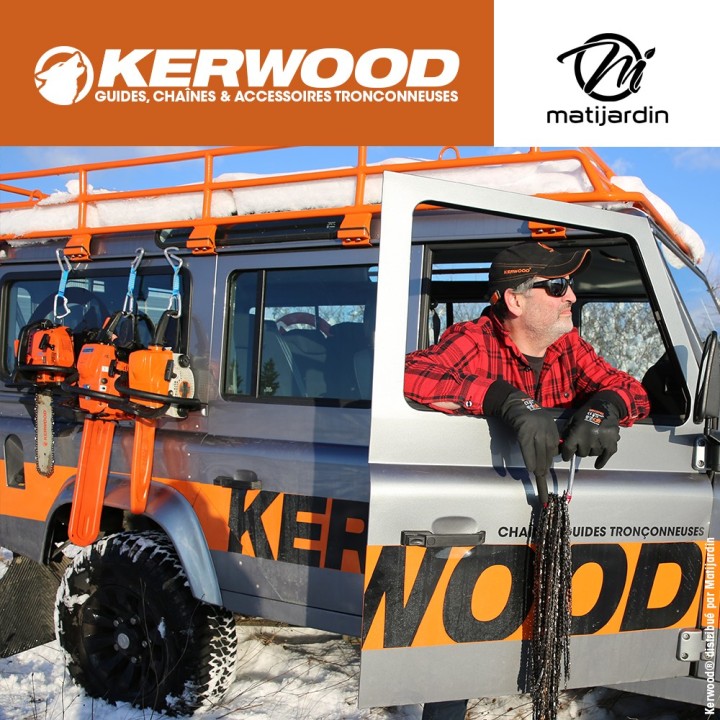 Kit tronçonneuse 1 guide + 2 chaînes Kerwood. 45 cm. 0,325”. 1,3 mm. 18C2KSWB. 72 maillons