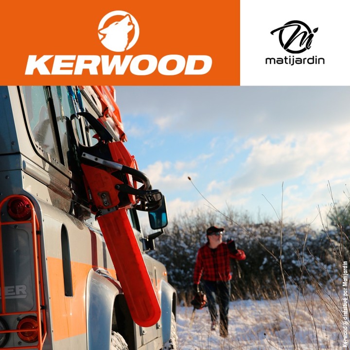 Kit tronçonneuse 1 guide + 2 chaînes Kerwood. 45cm, 0,325”. 1,6 mm. 18C4KSWE. 74 maillons