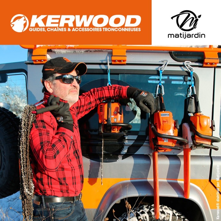 Kit tronçonneuse 1 guide + 2 chaînes Kerwood. 45 cm. 3/8”. 1,5 mm. 18A3KLWC. 68 maillons