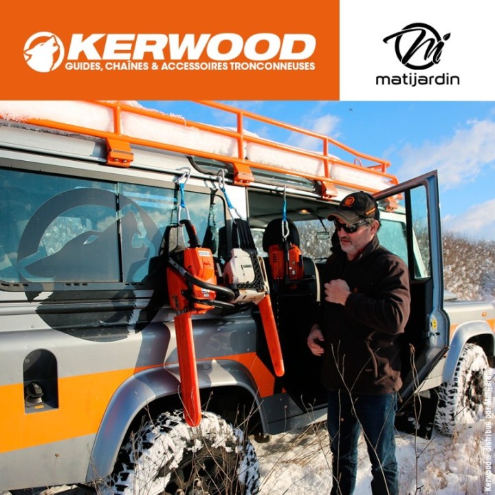 Kit tronçonneuse 1 guide + 2 chaînes Kerwood. 50 cm. 3/8”. 1,5 mm. 20A3KLWC. 72 maillons