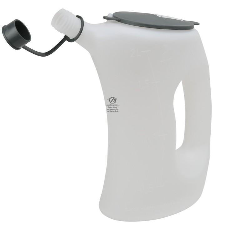 Broc doseur avec bec verseur et couvercle. 2 litres