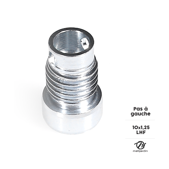 Adaptateur pour tête débroussailleuse Easy Work Tecomec. Femelle. Ø 10x1,25. Pas à gauche