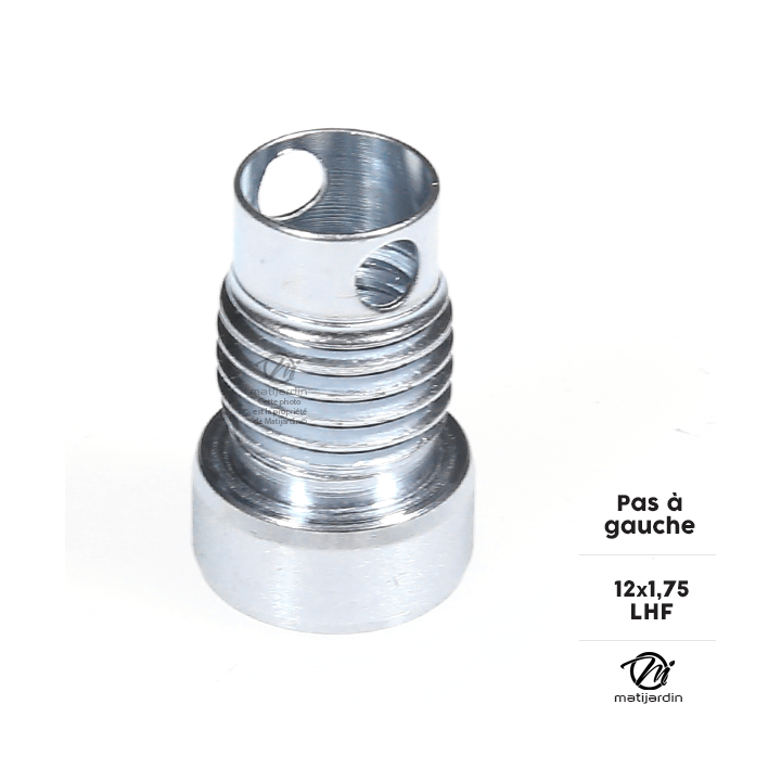 Adaptateur pour tête débroussailleuse Easy Work Tecomec. Femelle. Ø 12x1,75. Pas à gauche