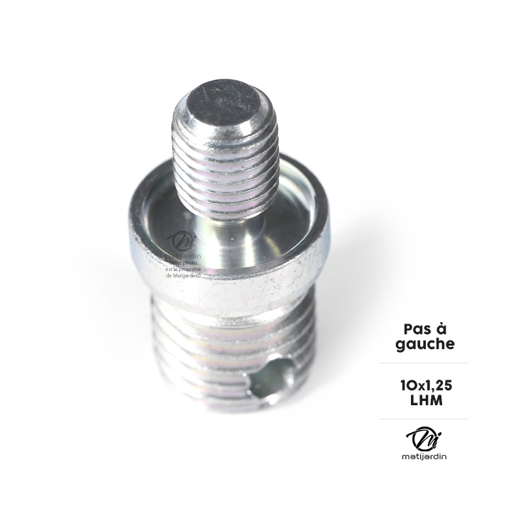 Adaptateur pour tête débroussailleuse Easy Work Tecomec. Mâle. Ø 10x1,25. Pas à gauche