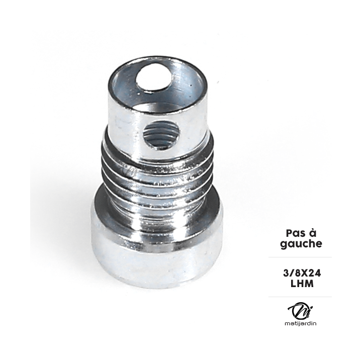 Adaptateur pour tête débroussailleuse Easy Work Tecomec. Femelle. Ø 3/8x24. Pas à gauche