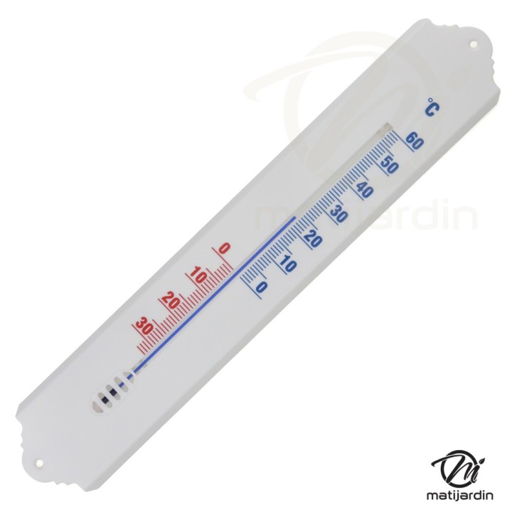 Thermomètre en plastique. Blanc
