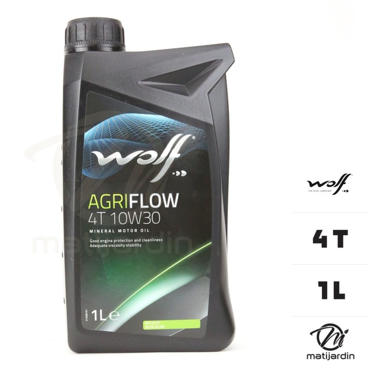 Huile moteur Wolf 4 Temps. 10W30. 1 litre