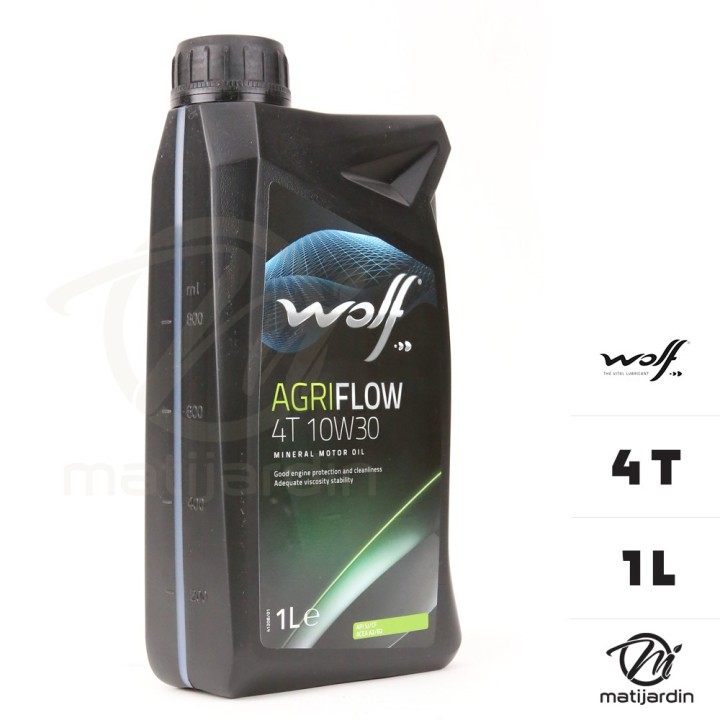 Huile moteur Wolf 4 Temps. 10W30. 1 litre