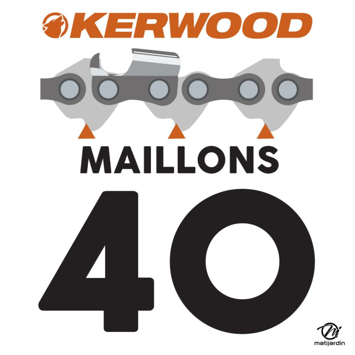Chaine Kerwood pour ACTIVE AC620021 3/8"LP 1,3 mm 40 maillons