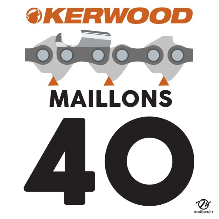 Chaine Kerwood pour EFCO 3600 3/8"LP 1,3 mm 40 maillons