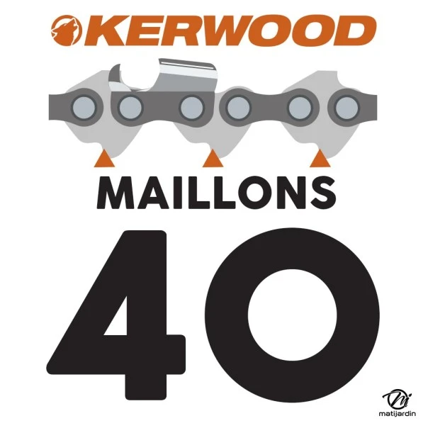 Chaine Kerwood pour EFCO MT350 3/8"LP 1,3 mm 40 maillons