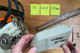 Comment remplacer une chaine 3/8 LP d'une tronçonneuse ?